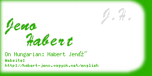 jeno habert business card